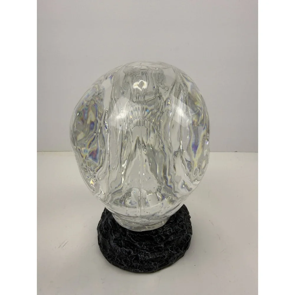Halloween Crystal Skull LED Lighted Globe. Automatic Glitter Light Display Video